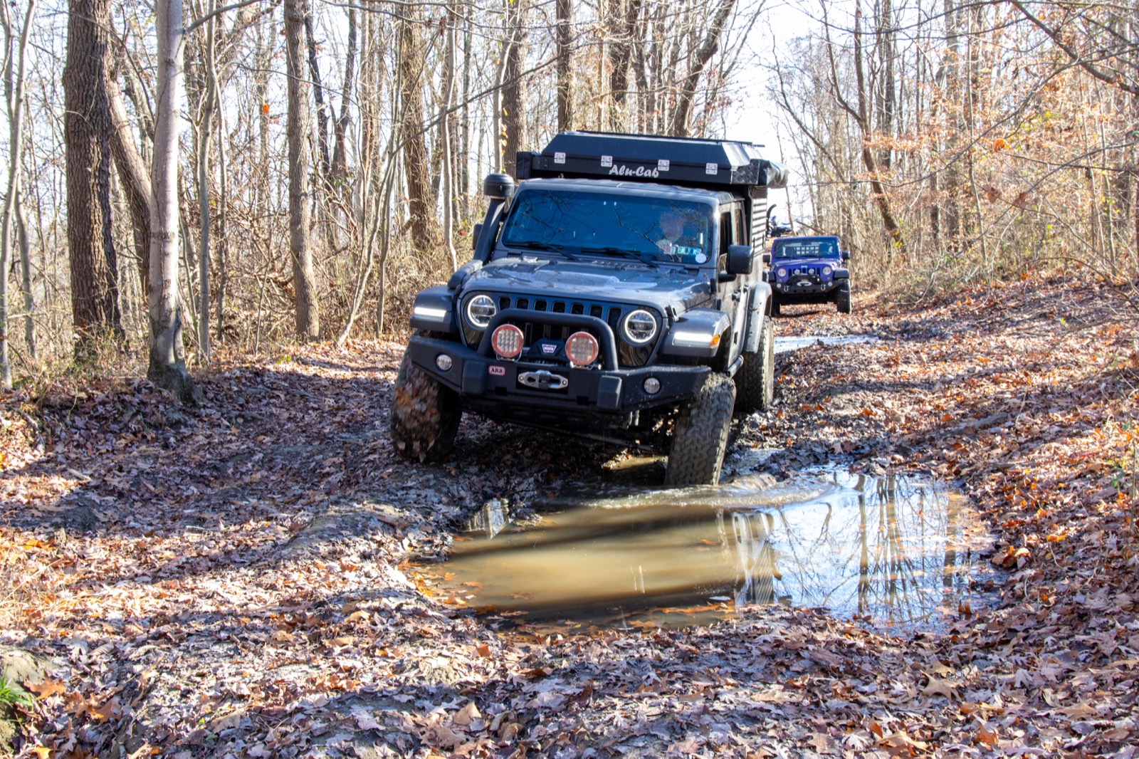 Gladiator expedition camper setup in the field